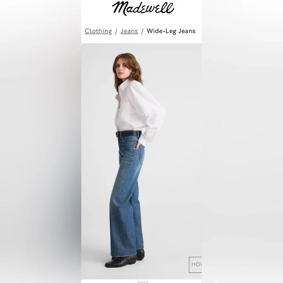NWT Madewell vintage wide leg jeans size 30 - Picture 3 of 7